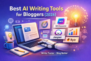 Read more about the article Best AI Writing Tools for Bloggers (2026):Tools to Write Blog Posts Faster